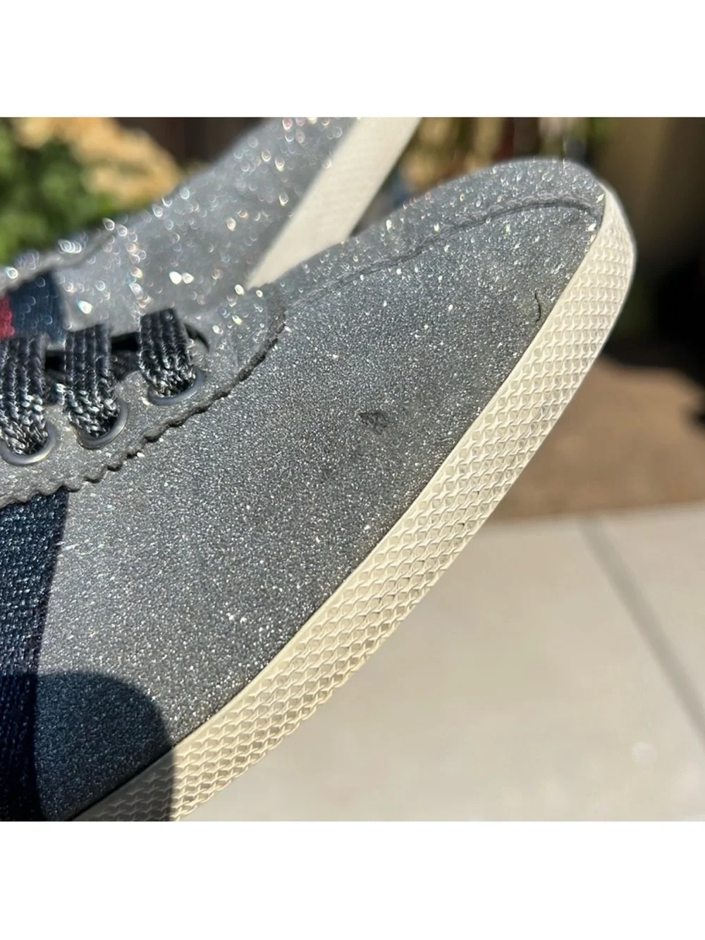 $895 Gucci Metallic Silver Glitter Bambi Web Detail Studded Low Top Sneakers 9
